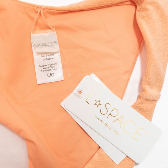 Free People L*Space Tangy Terry Dax Top Cabana Bitsy Bikini Bottom Size Large - Picture 12 of 14